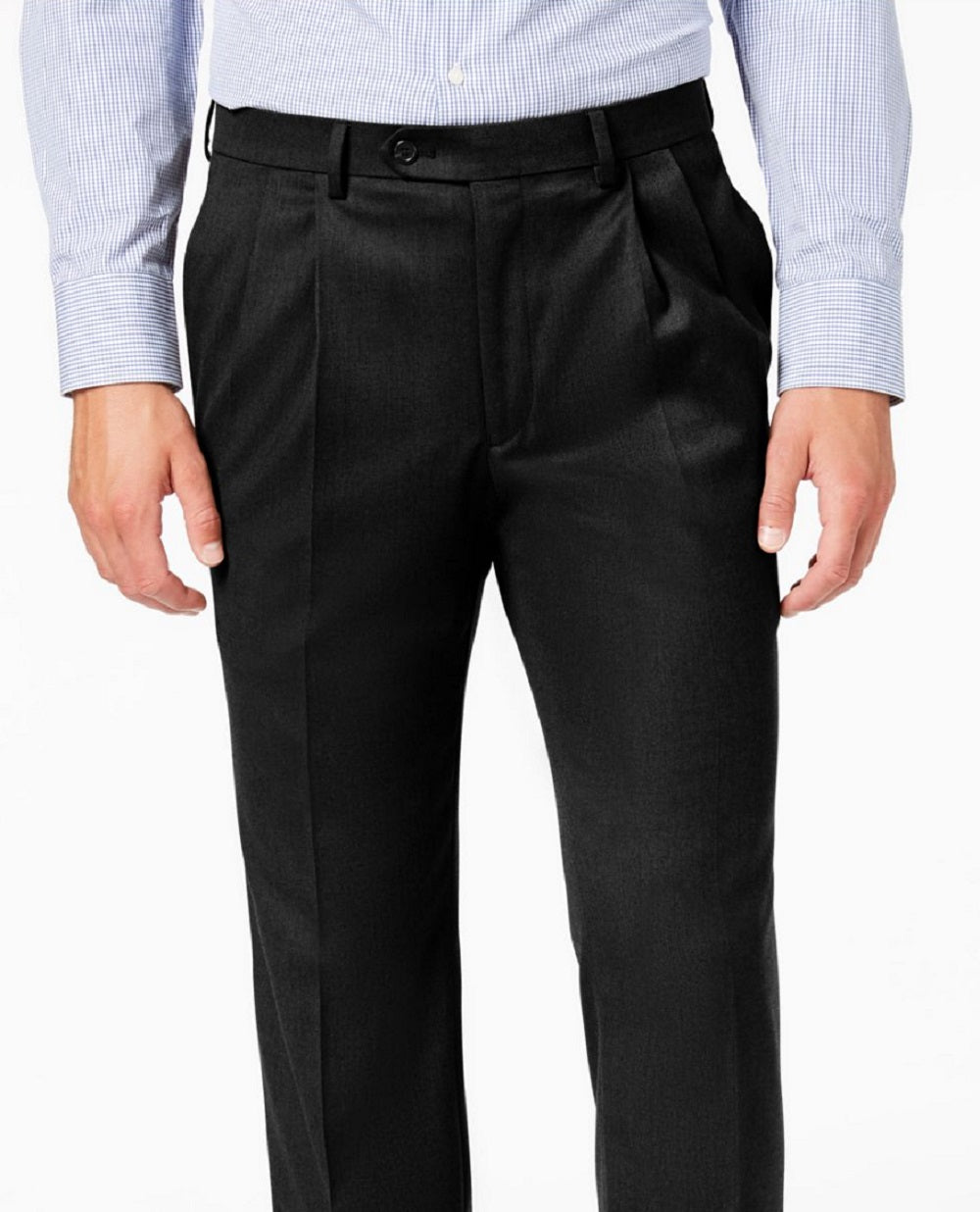 Ralph Lauren Men's Dress Pants Pleated Stretch Black Size 34X34