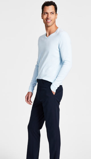 Calvin Klein Men's Infinite Stretch Skinny Fit Dress Pants Blue Size 34X30