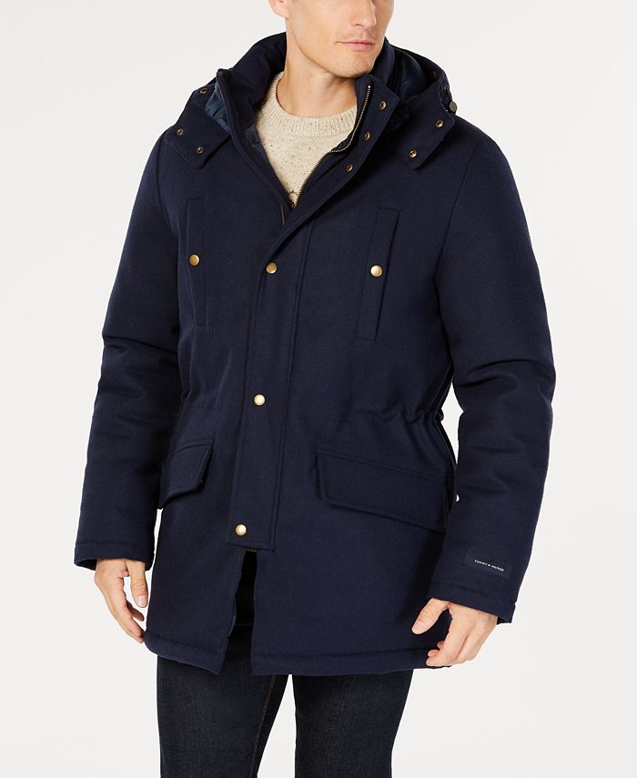 Tommy Hilfiger Men's Modern Fit Snowden Overcoat Blue Size 38