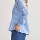 Entro - Striped Button Up Top