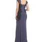 JS Collections Women's Jacylyn Lace Detail Mermaid Gown Gray Size 14