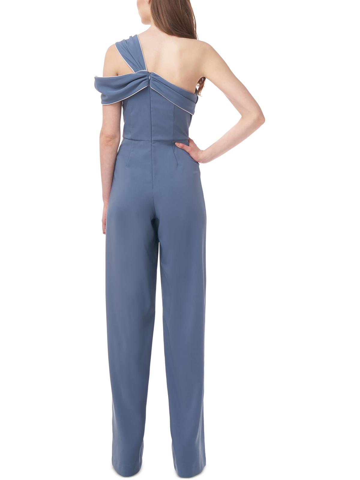 JS Collections Women's One Shoulder Jumpsuit Blue Size 4