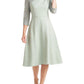 JS Collections Women's Lace Trim Knee Fit & Flare Dress Green Size 6