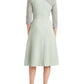 JS Collections Women's Lace Trim Knee Fit & Flare Dress Green Size 6