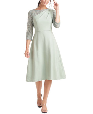 JS Collections Women's Rory Fit & Flare Midi Dress Green Size 16