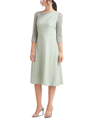 JS Collections Women's Rory Fit & Flare Midi Dress Green Size 16