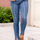 Judy Blue - High Waist Front Seam Detail Slit Skinny Jean