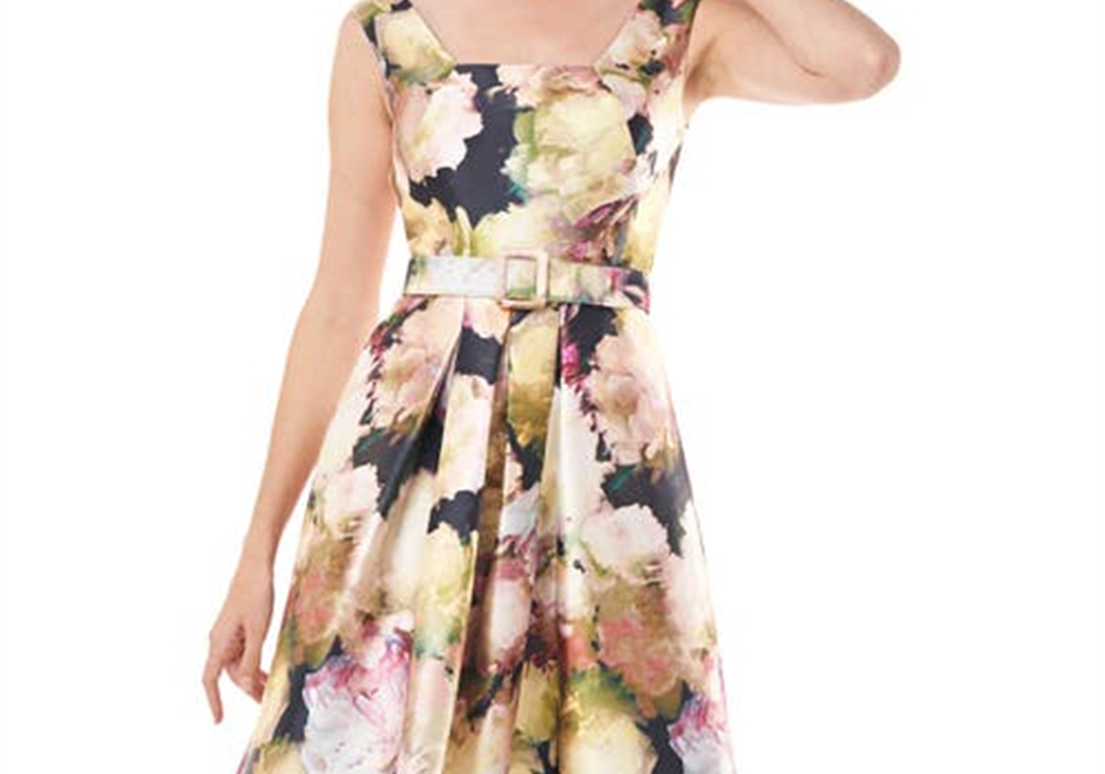 kay-unger-perry-floral-print-midi-dress-size-4