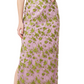 Js Collections Jemma Embroidered Cold Shoulder Column Gown In Amethyst/Chartreuse Size 2