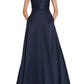 Ml Monique Women's Lhuiller High Neck Evening Gown Blue Size 4