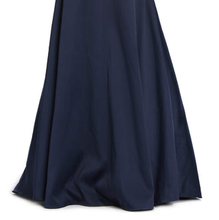 Ml Monique Women's Lhuiller High Neck Evening Gown Blue Size 4