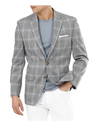 Ralph Lauren Men's Ultraflex Plaid Sport Coat Gray Size 43