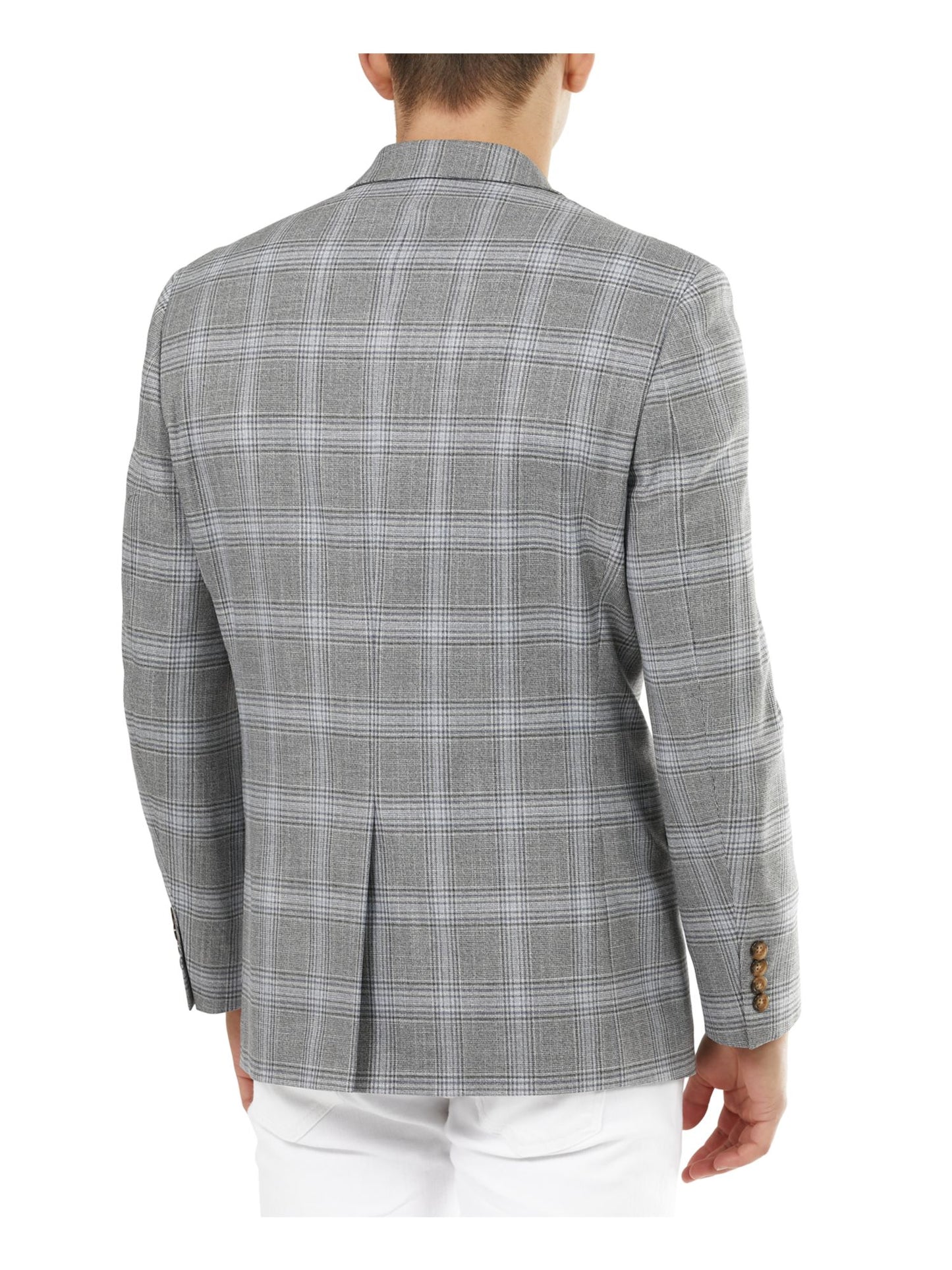Ralph Lauren Men's Ultraflex Plaid Sport Coat Gray Size 43