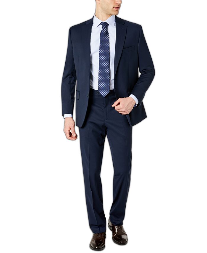 Izod Men's Classic Fit Suits Blue Size 40