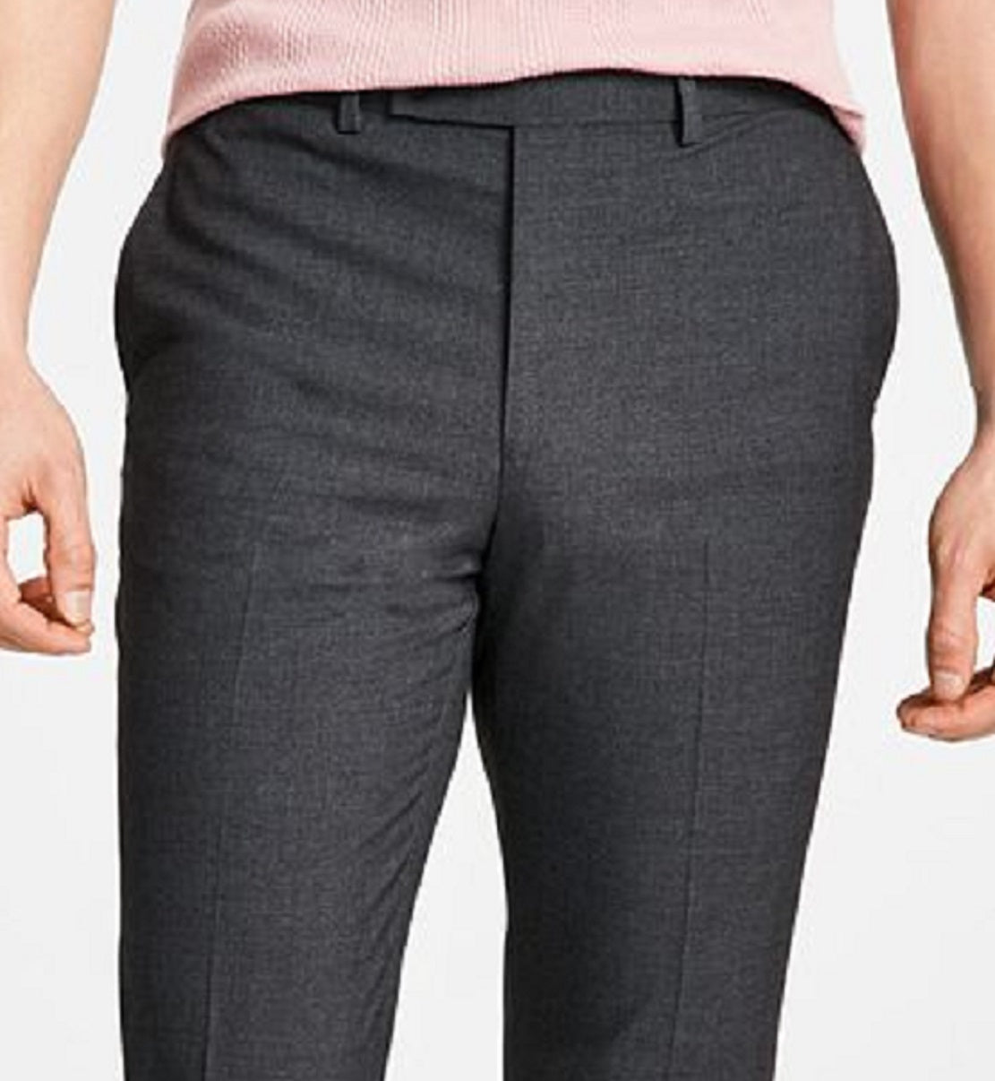 DKNY Men's Modern Fit Stretch Suit Pants Black Size 30X32