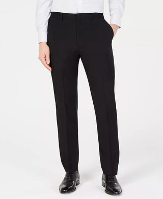 DKNY Men's Modern Fit Stretch Suit Pants Black Size 33X30