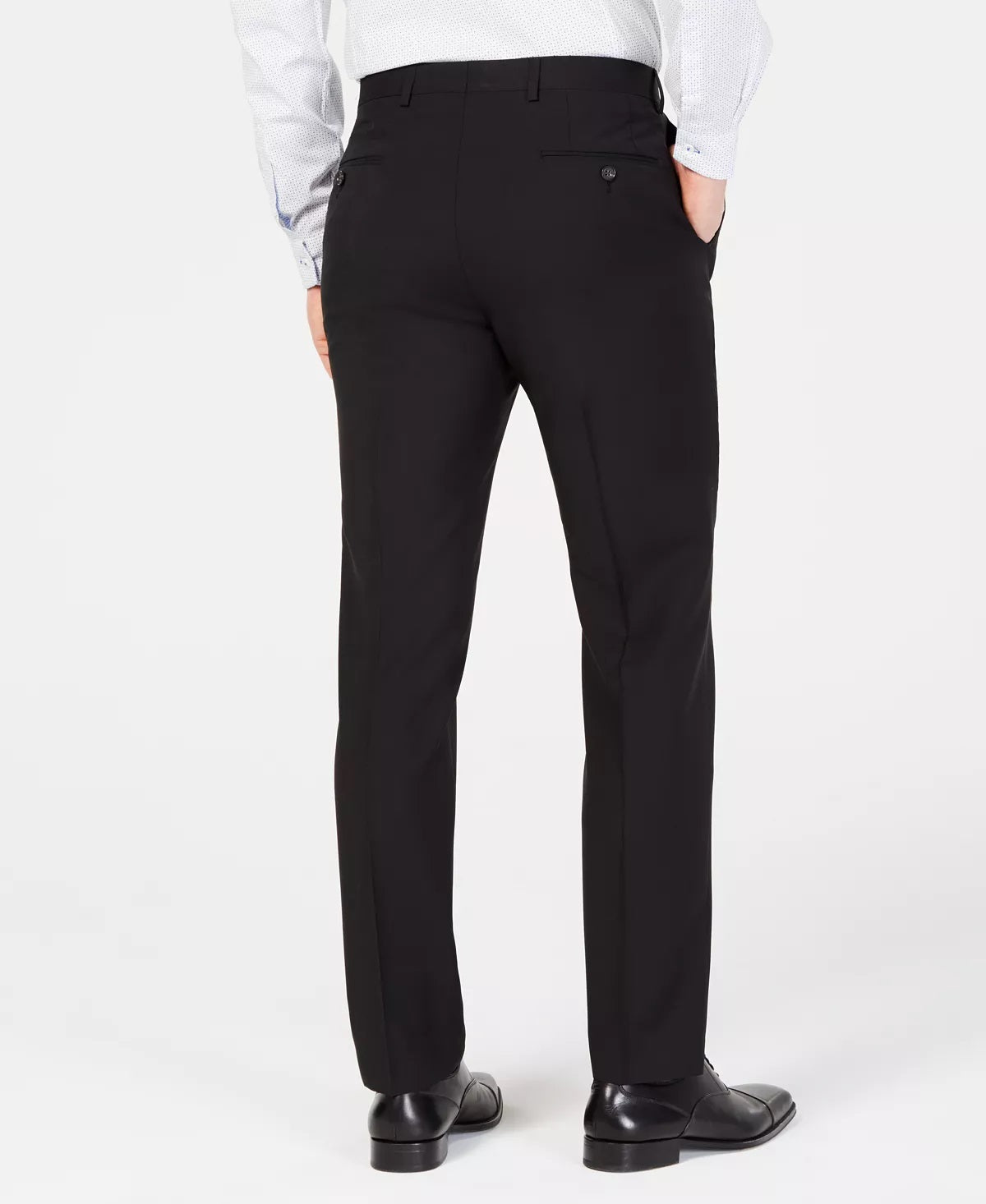 DKNY Men's Modern Fit Stretch Suit Pants Black Size 33X30