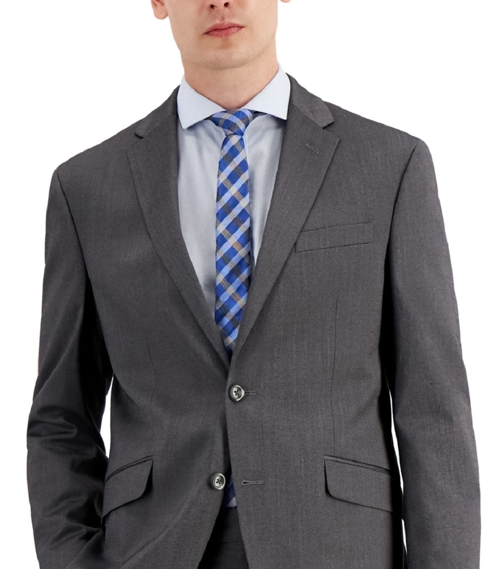 Kenneth Cole Reaction Men's Separate Slim Fit Suit Jacket Gray Size 38