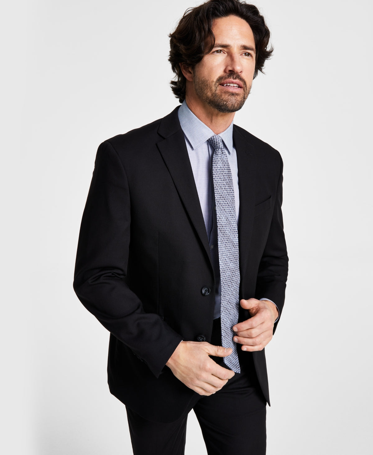 Kenneth Cole Reaction Men's Separate Slim Fit Suit Jacket Black Size 46