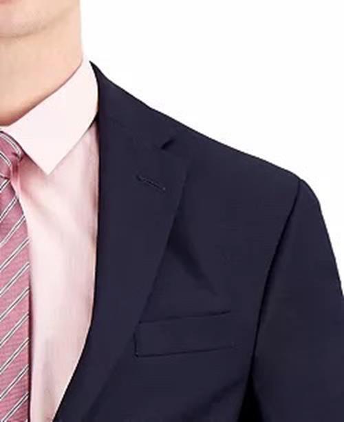 Kenneth Cole Reaction Men's Techni Cole Suit Separate Slim-Fit Suit Jacket Blue Size 38