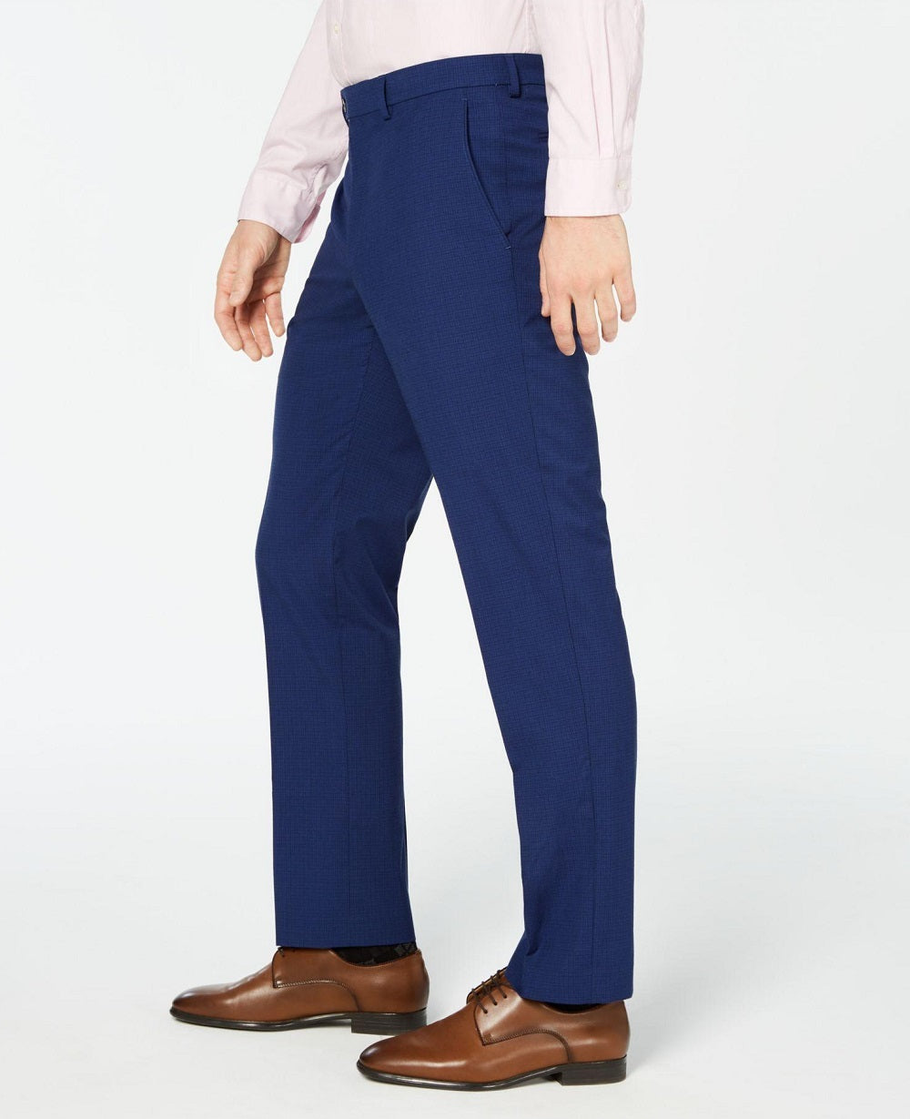 Kenneth Cole Reaction Men's Techni Cole Suit Separate Slim Fit Pants Blue Size 32X34