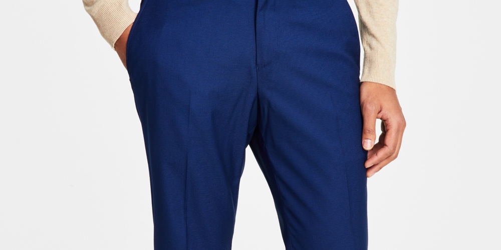 Kenneth Cole Reaction Men's Separate Slim Fit Pants Blue Size 38X30
