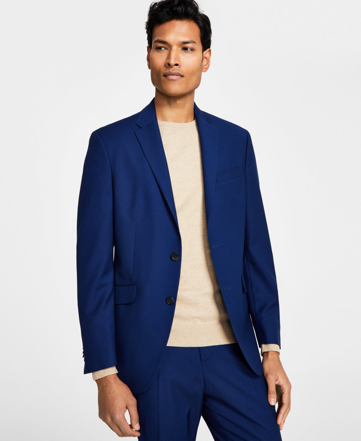Kenneth Cole Reaction Men's Separate Slim Fit Suit Jacket Blue Size 42