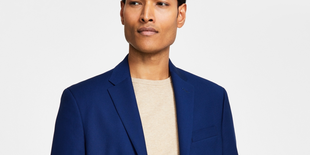 Kenneth Cole Reaction Men's Separate Slim Fit Suit Jacket Blue Size 42