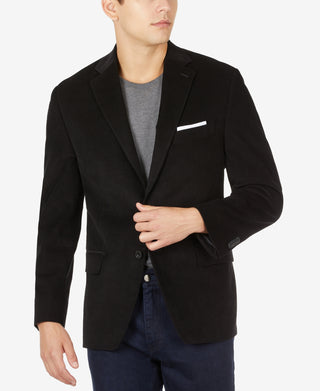Michael Kors Men's Modern Fit Corduroy Blazer Black Size 38