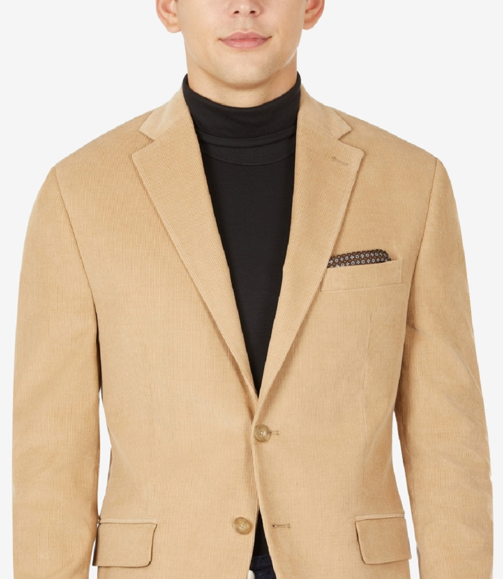 Michael Kors Men's Modern Fit Corduroy Blazer Brown Size 40