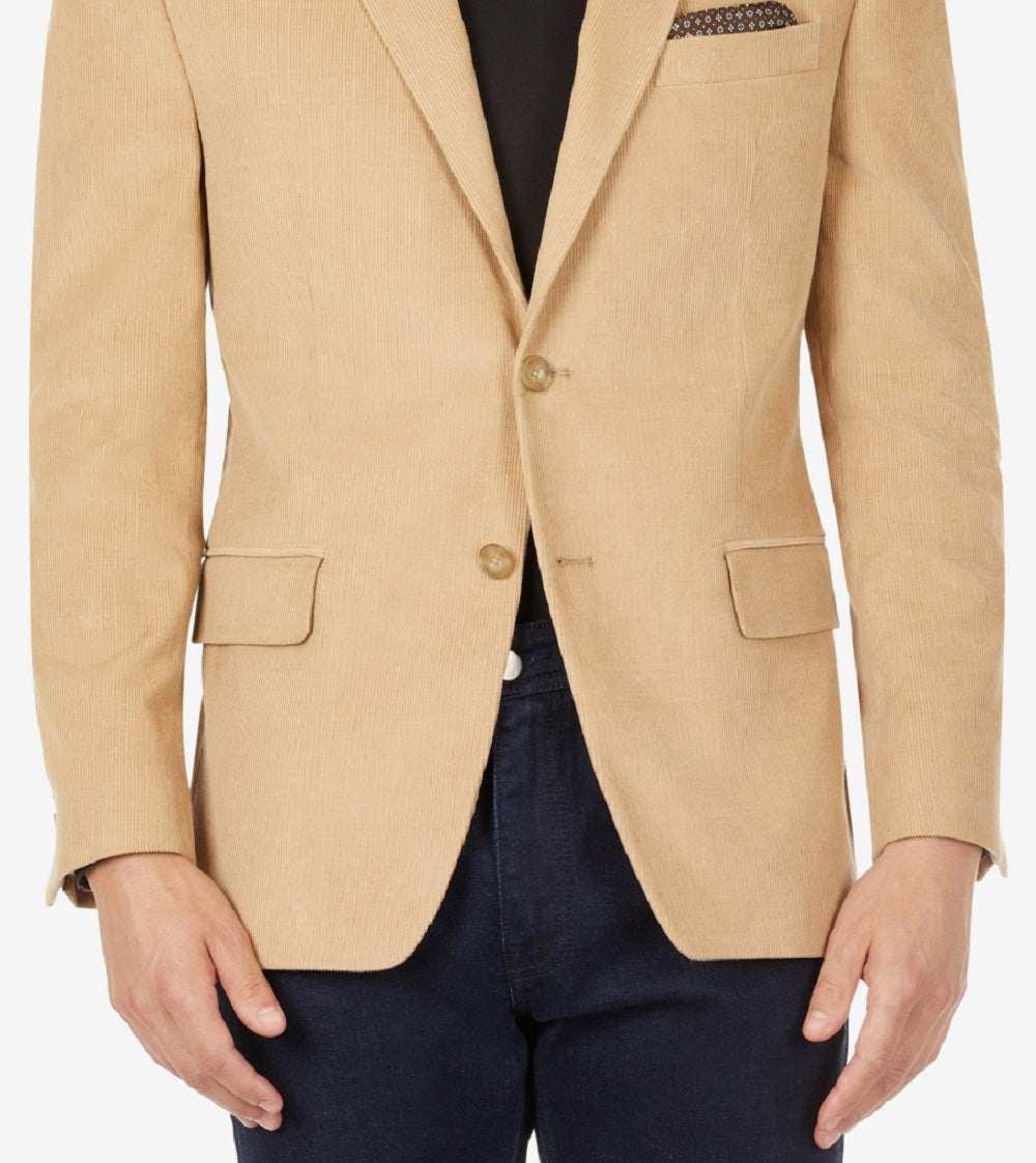 Michael Kors Men's Modern Fit Corduroy Blazer Brown Size 40