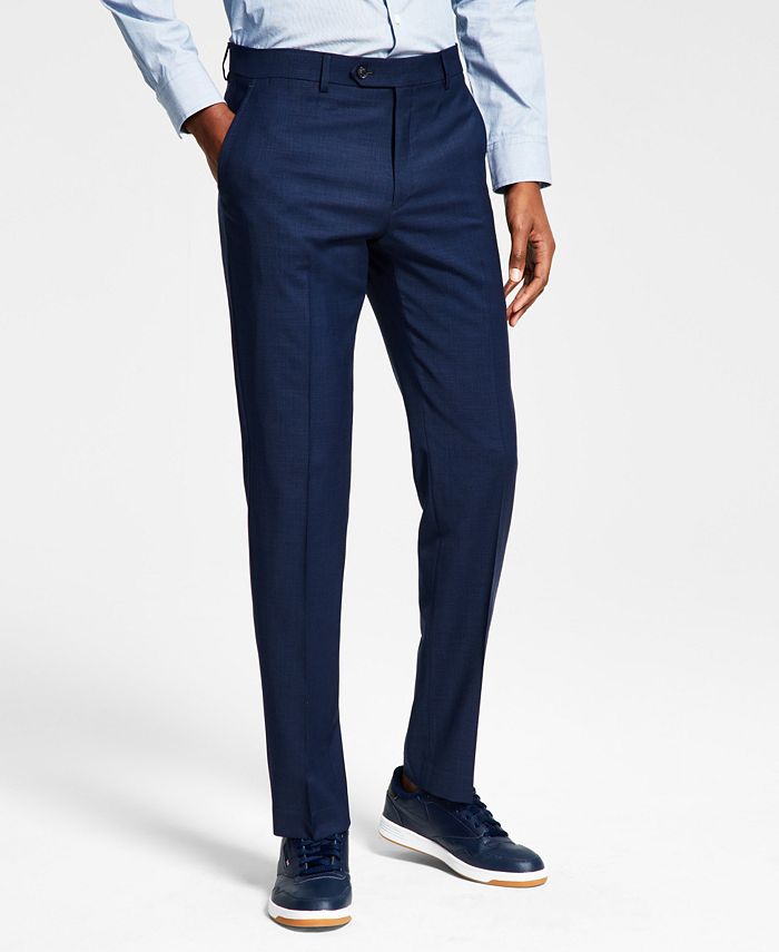 Tommy Hilfiger Men's Modern Fit Th Flex Stretch Wool Suit Separate Pants Blue Size 34X32