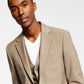 Tommy Hilfiger Men's Modern Fit Th Flex Stretch Solid Suit Jacket Brown Size 42