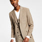Tommy Hilfiger Men's Modern Fit Th Flex Stretch Solid Suit Jacket Brown Size 42