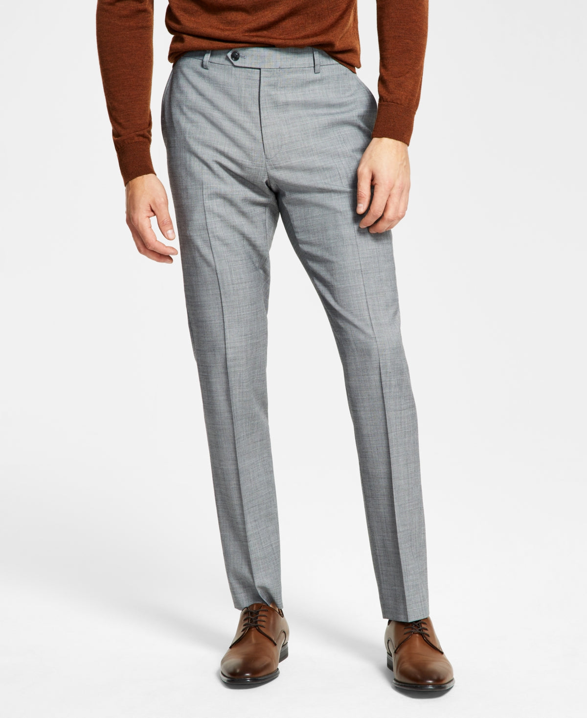 Tommy Hilfiger Men's Modern Fit Th Flex Stretch Wool Suit Separate Pants Gray Size 34X30