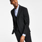 Tommy Hilfiger Men's Modern Fit Th Flex Stretch Solid Suit Jacket Black Size 46