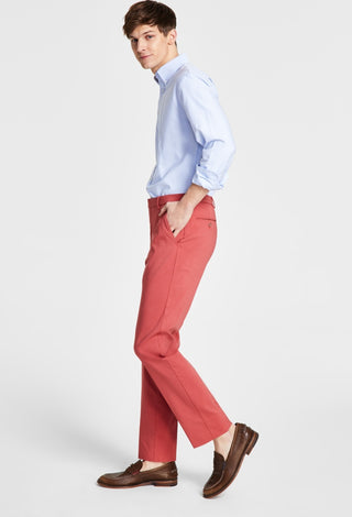 Tommy Hilfiger Men's Modern Fit Th Flex Stretch Comfort Pants Red Size 36X30