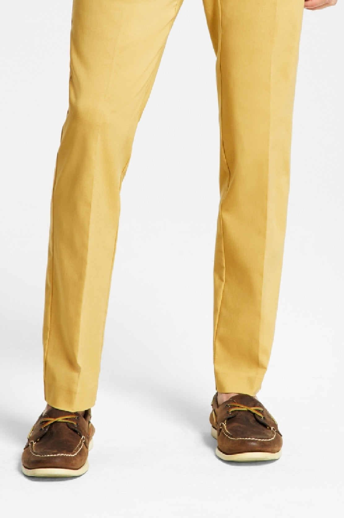 Tommy Hilfiger Men's Modern Fit Yellow Solid Dress Pants Yellow Size 36X32