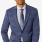 Calvin Klein Men's Slim Fit Plaid Suit Separate Jacket Blue Size 42