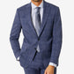 Calvin Klein Men's Slim Fit Plaid Suit Separate Jacket Blue Size 42
