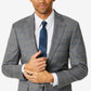 Calvin Klein Men's Slim Fit Plaid Suit Separate Jacket Gray Size 38