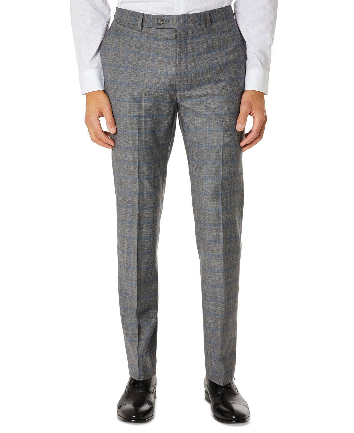 Calvin Klein Men's Slim Fit Plaid Suit Separate Pant Gray Size 32X32