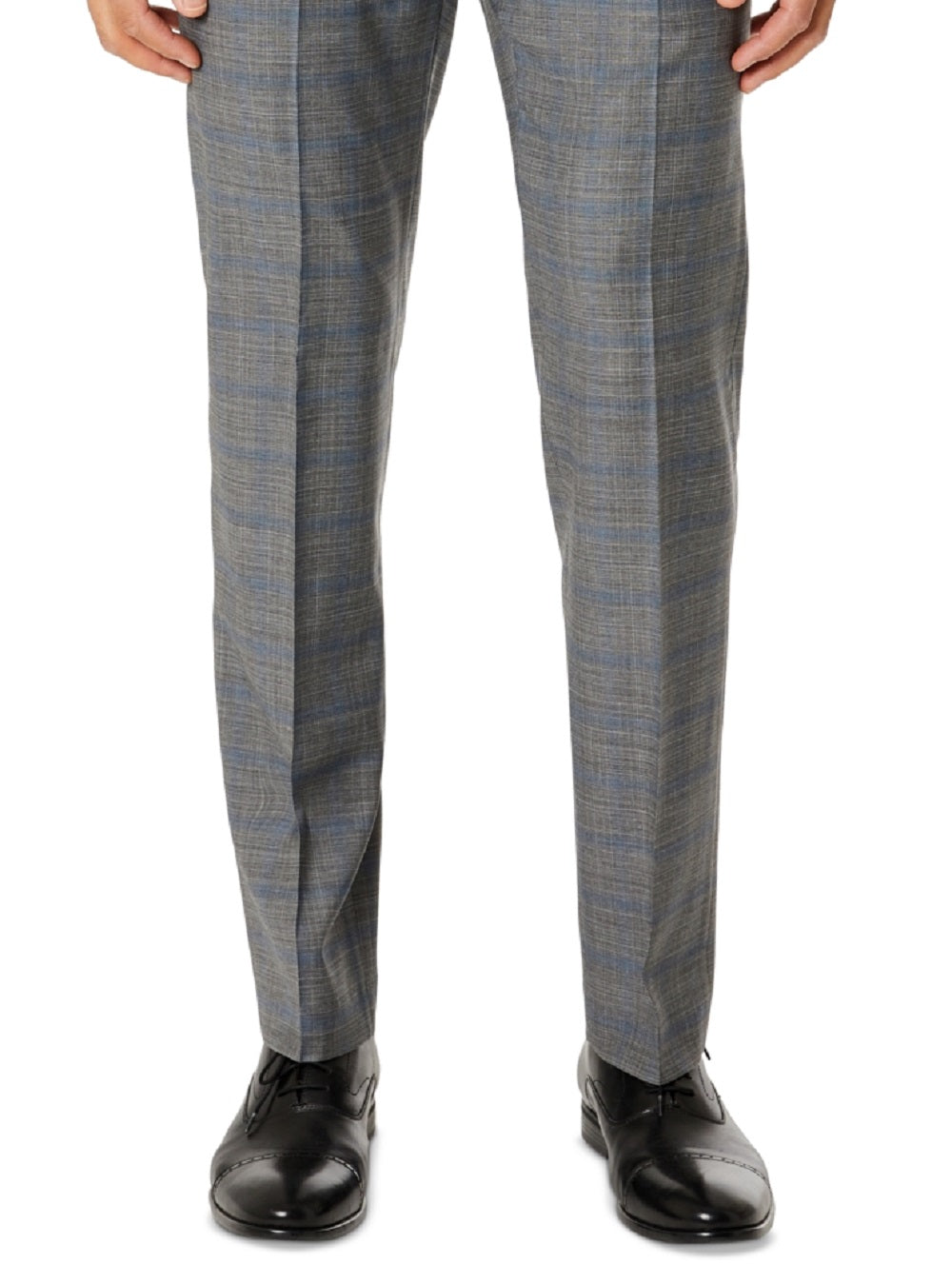 Calvin Klein Men's Slim Fit Plaid Suit Separate Pant Gray Size 34X30