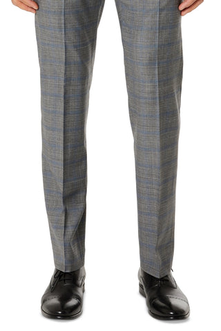 Calvin Klein Men's Slim Fit Plaid Suit Separate Pant Gray Size 34X32