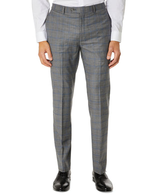Calvin Klein Men's Slim Fit Plaid Suit Separate Pant Gray Size 34X32