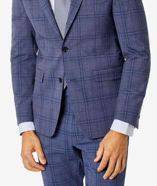 Calvin Klein Men's Skinny Fit Infinite Stretch Solid Suit Jacket Blue Size 42