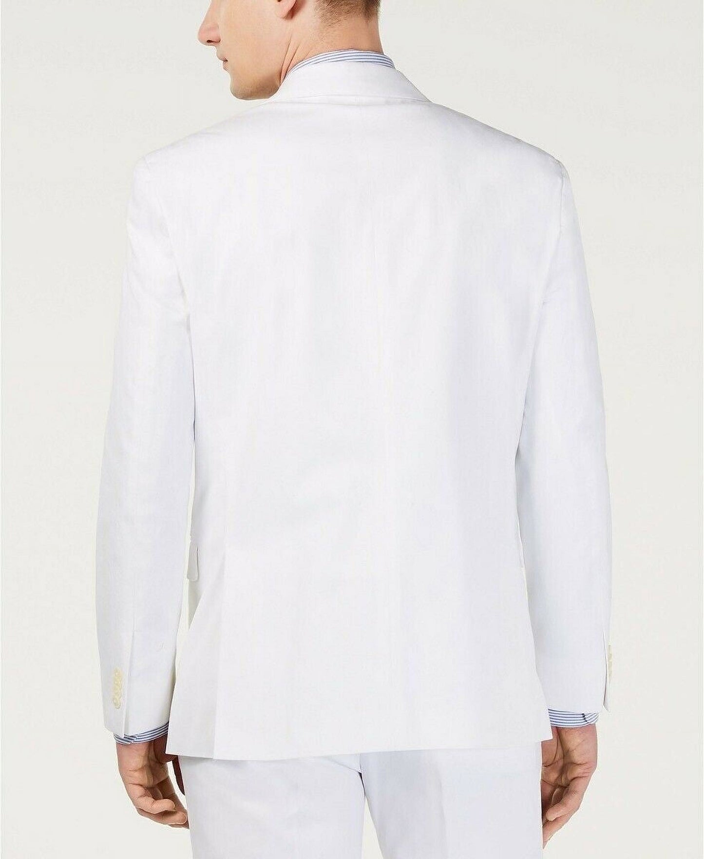 Tommy Hilfiger Men's Modern-Fit Th Flex Stretch Chambray Suit Separate Jacket White Size 40