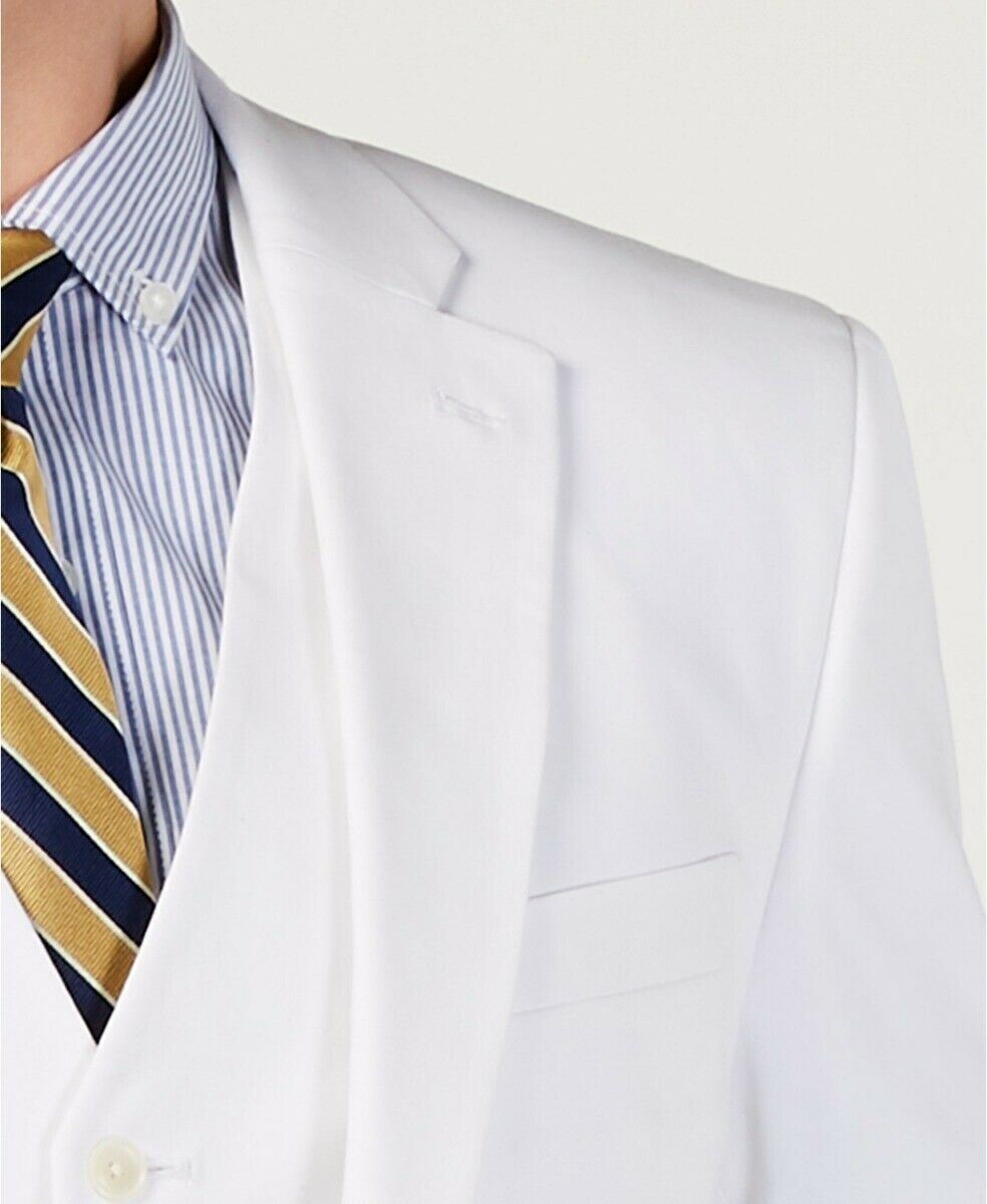 Tommy Hilfiger Men's Modern Fit Th Flex Stretch Chambray Suit Separate Jacket White Size 40