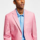 Tommy Hilfiger Men's Abstract Stripe Modern Fit Chambray Blazer Red Size 36