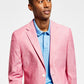 Tommy Hilfiger Men's Abstract Stripe Modern Fit Chambray Blazer Red Size 38